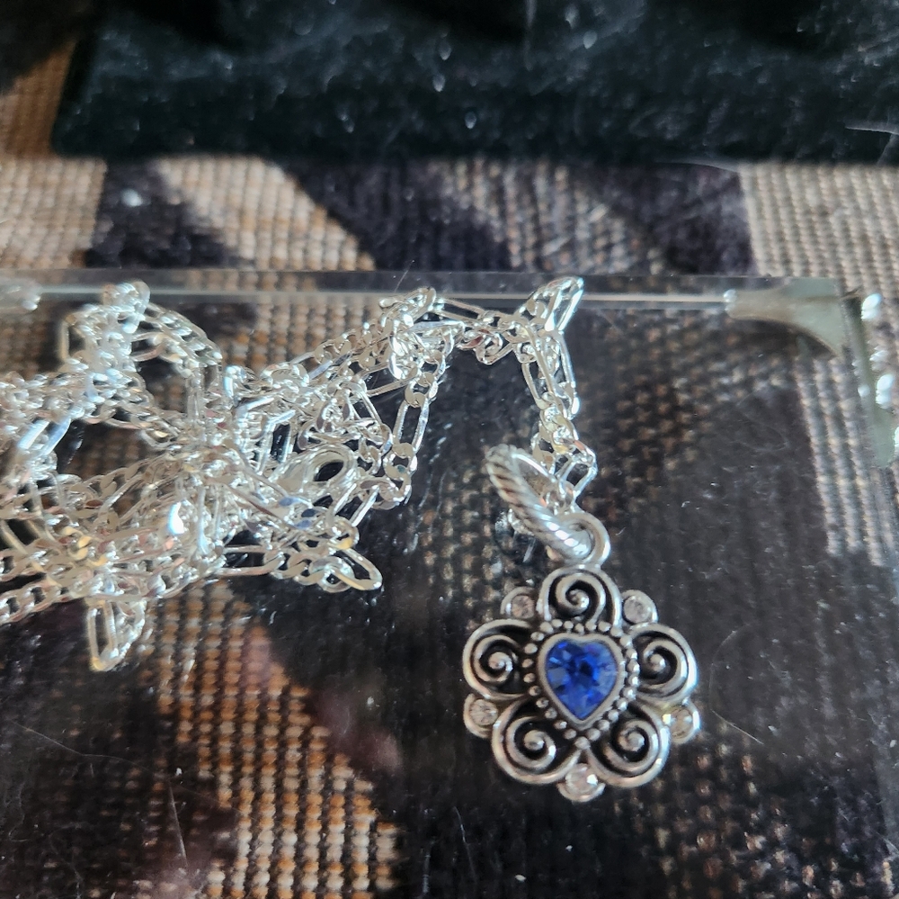 Women's Brighton Silver-Plated Birthstone Pendant on a 925 30" Singapore Chain.